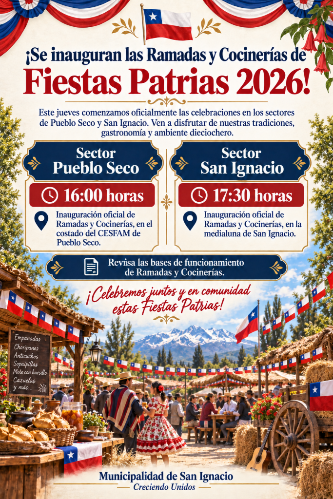 ¡Se inauguran las Ramadas y Cocinerías de Fiestas Patrias 2026!